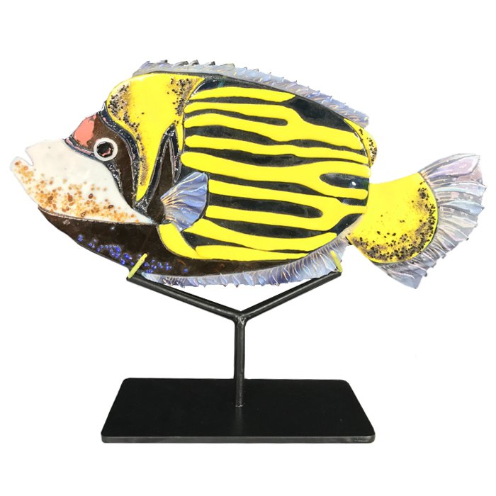 Статуэтка на подставке Yellow Fish Желтый Черный Статуэтка на подставке Yellow Fish Желтый Черный в Волгограде | Loft Concept
