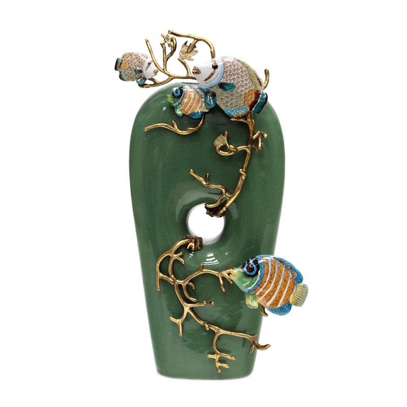Ваза Colored Fish Vase green Бронза Зеленый Ваза Colored Fish Vase green Бронза Зеленый в Волгограде | Loft Concept