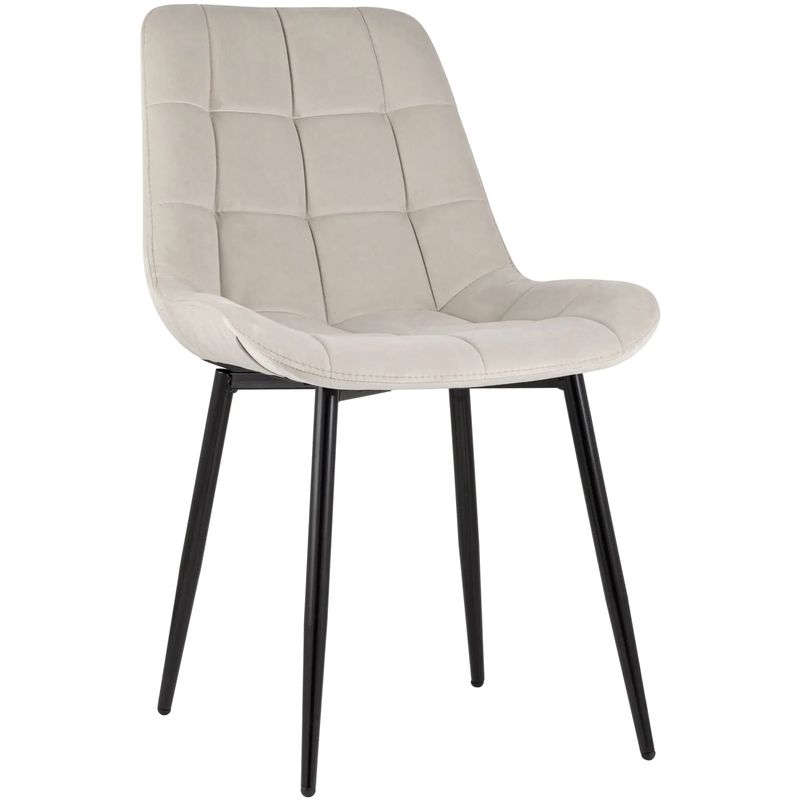 Стул NANCY Chair Молочный Цвет Черные Ножки Молочный Черный Стул NANCY Chair Молочный Цвет Черные Ножки Молочный Черный в Волгограде | Loft Concept