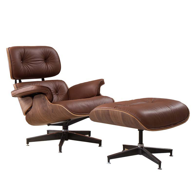 Кресло Eames Lounge Chair & Ottoman light brown Коричневый Кресло Eames Lounge Chair & Ottoman light brown Коричневый в Волгограде | Loft Concept