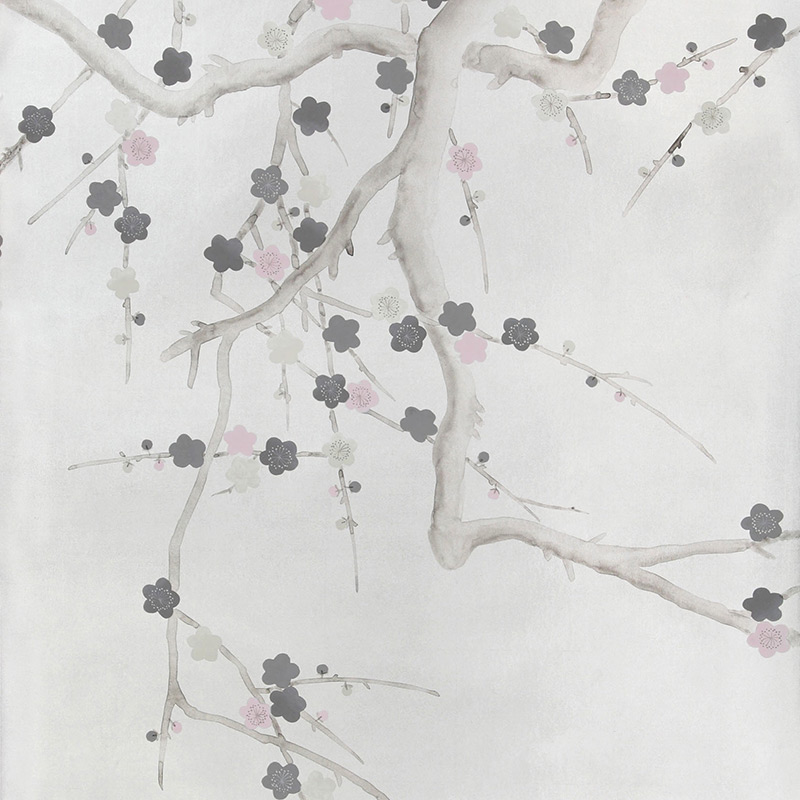 Обои ручная роспись Plum Blossom Colourway SC-233 on Sterling Silver gilded silk Обои ручная роспись Plum Blossom Colourway SC-233 on Sterling Silver gilded silk в Волгограде | Loft Concept