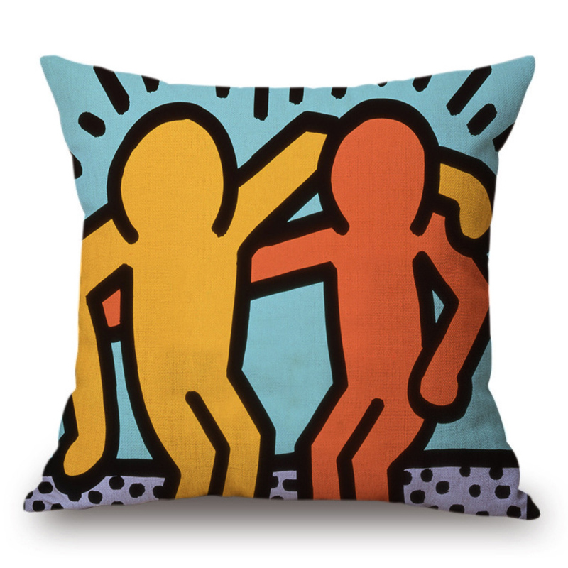 Подушка Keith Haring 6 Мульти Подушка Keith Haring 6 Мульти в Волгограде | Loft Concept