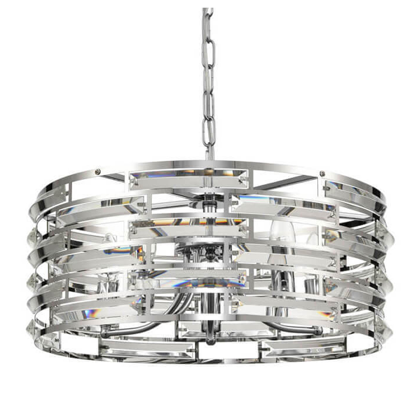Люстра Chandelier Glass Inserts Хром Люстра Chandelier Glass Inserts Хром в Волгограде | Loft Concept