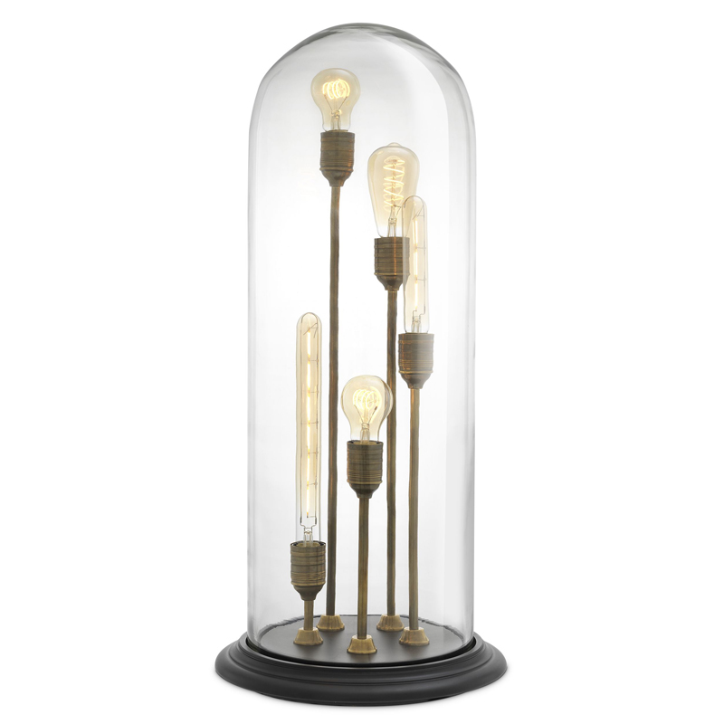 Настольная лампа Eichholtz Table Lamp Opus Черный Винтажная латунь Прозрачный Настольная лампа Eichholtz Table Lamp Opus Черный Винтажная латунь Прозрачный в Волгограде | Loft Concept