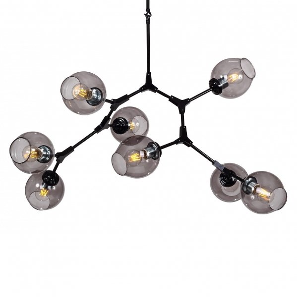 Люстра branching bubble Chandelier 8 Black Черный Серый Люстра branching bubble Chandelier 8 Black Черный Серый в Волгограде | Loft Concept