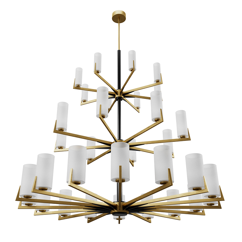 Большая люстра из латуни Brass Candle Латунь Белый Черный Большая люстра из латуни Brass Candle Латунь Белый Черный в Волгограде | Loft Concept