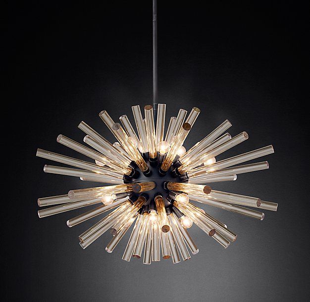 Светильник Crystal Starburst Chandelier Elliptical Черный Светильник Crystal Starburst Chandelier Elliptical Черный в Волгограде | Loft Concept