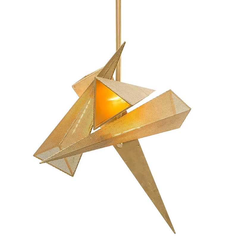 Люстра Susan Hornbeak TRYSTAN CHANDELIER - Gold Leafed Perforated Steel Pyramids Gold Золотой Люстра Susan Hornbeak TRYSTAN CHANDELIER - Gold Leafed Perforated Steel Pyramids Gold Золотой в Волгограде | Loft Concept