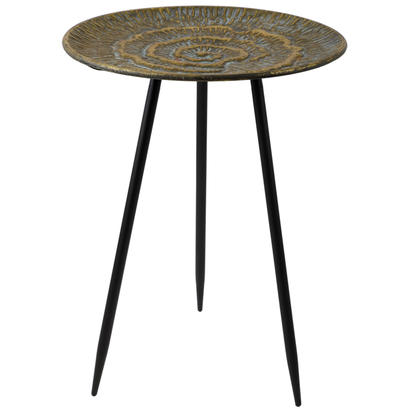 Приставной стол Spiral Side Table Винтажная латунь Черный Приставной стол Spiral Side Table Винтажная латунь Черный в Волгограде | Loft Concept