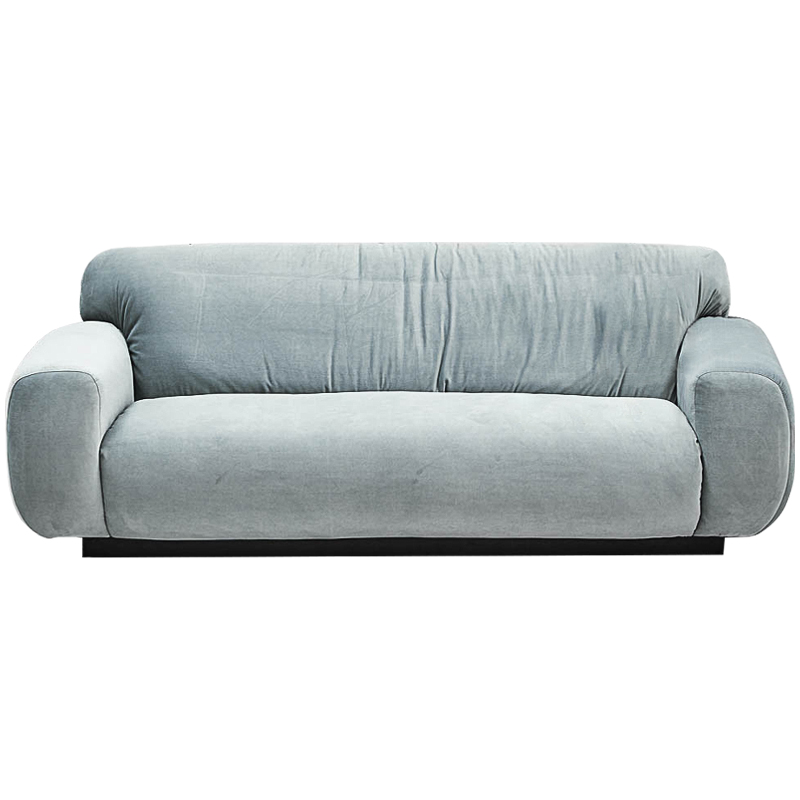 Диван Inesia Sofa Голубой пастельный Черный Диван Inesia Sofa Голубой пастельный Черный в Волгограде | Loft Concept