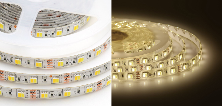 Светодиодная влагозащищенная лента 14,4W/m 60LED/m 5050SMD холодный белый/теплый белый 5M Светодиодная влагозащищенная лента 14,4W/m 60LED/m 5050SMD холодный белый/теплый белый 5M - Loft-Concept в Волгограде