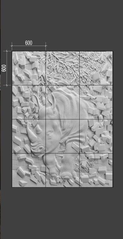 Барельеф RHINOCER в Волгограде