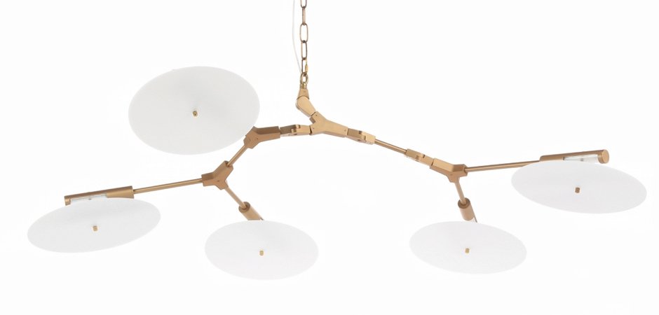 Люстра White Disc 5 ламп Люстра White Disc 5 ламп - Loft-Concept в Волгограде