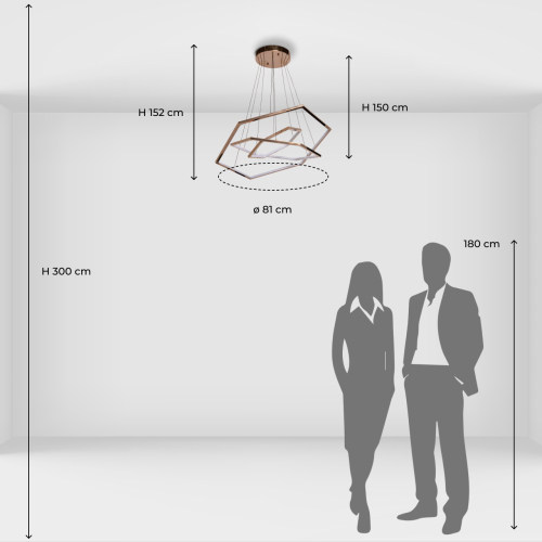 Люстра с 3-мя подвесами в виде шестиугольников Hexagon Horizontal в Волгограде