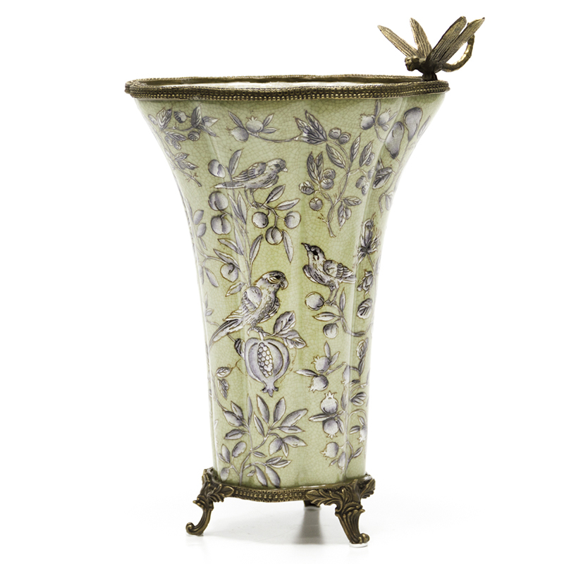 Ваза Pomegranate Vase Золотой Прозрачный зеленый Ваза Pomegranate Vase Золотой Прозрачный зеленый в Волгограде | Loft Concept
