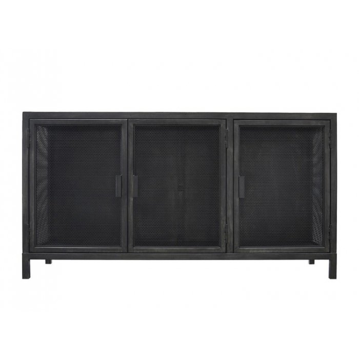 Буфет с 3-мя дверцами из металлической сетки Industrial Loft Dark Metal 3 Door Beto Cabinet Черный Буфет с 3-мя дверцами из металлической сетки Industrial Loft Dark Metal 3 Door Beto Cabinet Черный в Волгограде | Loft Concept