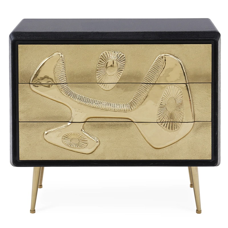 Тумба REFORM THREE-DRAWER CHEST Золотой Черный Тумба REFORM THREE-DRAWER CHEST Золотой Черный в Волгограде | Loft Concept
