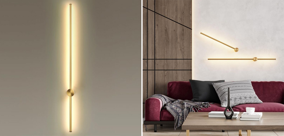 Бра светодиодное Trumpet tube Gold 100см Бра светодиодное Trumpet tube Gold 100см - Loft-Concept в Волгограде
