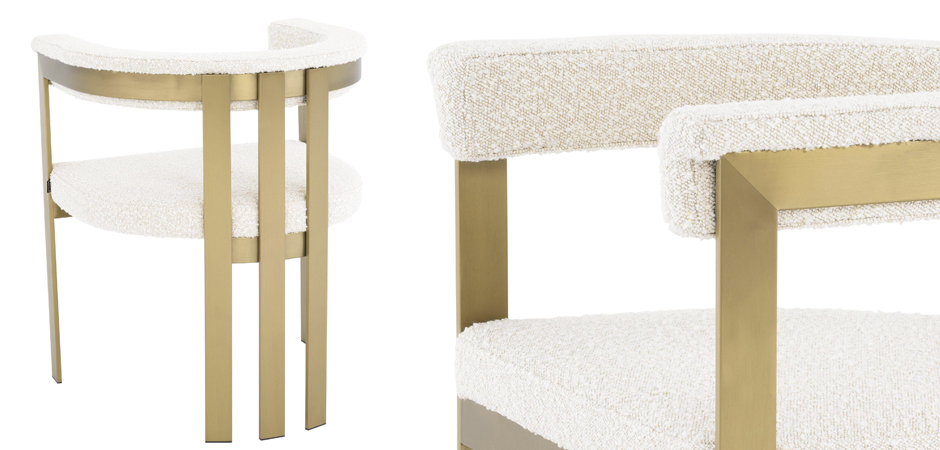 Стул Eichholtz Dining Chair Clubhouse boucle cream Стул Eichholtz Dining Chair Clubhouse boucle cream - Loft-Concept в Волгограде