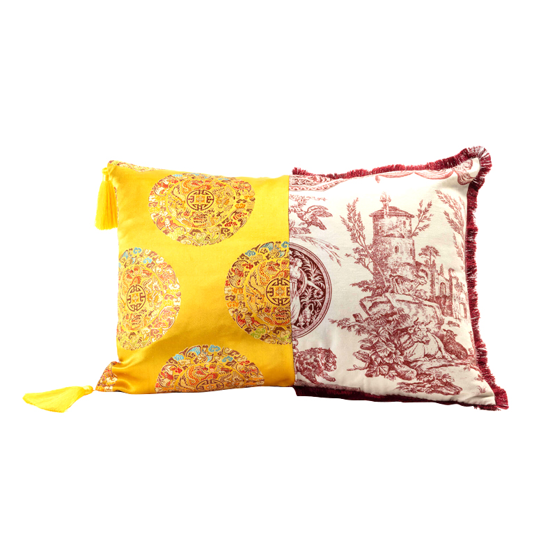 Подушка Hybrid Cushion Ottavia Белый Красный Желтый Подушка Hybrid Cushion Ottavia Белый Красный Желтый в Волгограде | Loft Concept