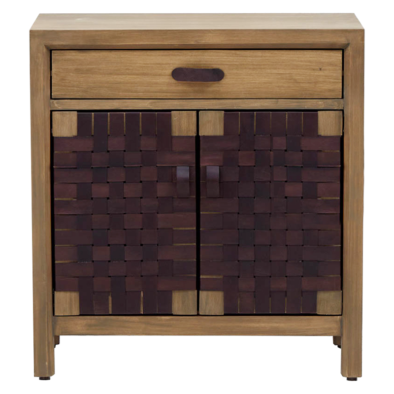 Комод Braided Leather Wood Chest of Drawers M Коричневый Древесина Комод Braided Leather Wood Chest of Drawers M Коричневый Древесина в Волгограде | Loft Concept