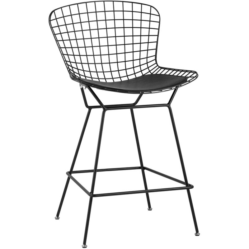 Полубарный стул Bertoia Barstool Черный Матовый Металл Черный Полубарный стул Bertoia Barstool Черный Матовый Металл Черный в Волгограде | Loft Concept