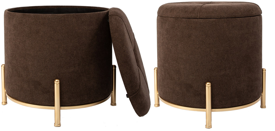 Пуф Gold Legs коричневый Пуф Gold Legs коричневый - Loft-Concept в Волгограде