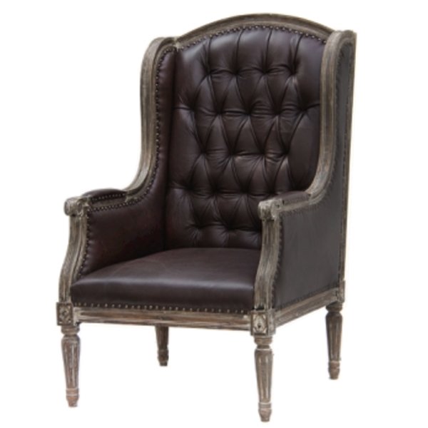 Кожаное кресло English Wingback chair Кожаное кресло English Wingback chair в Волгограде | Loft Concept