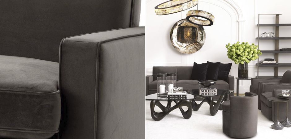Диван Eichholtz Sofa Edmond grey Диван Eichholtz Sofa Edmond grey - Loft-Concept в Волгограде