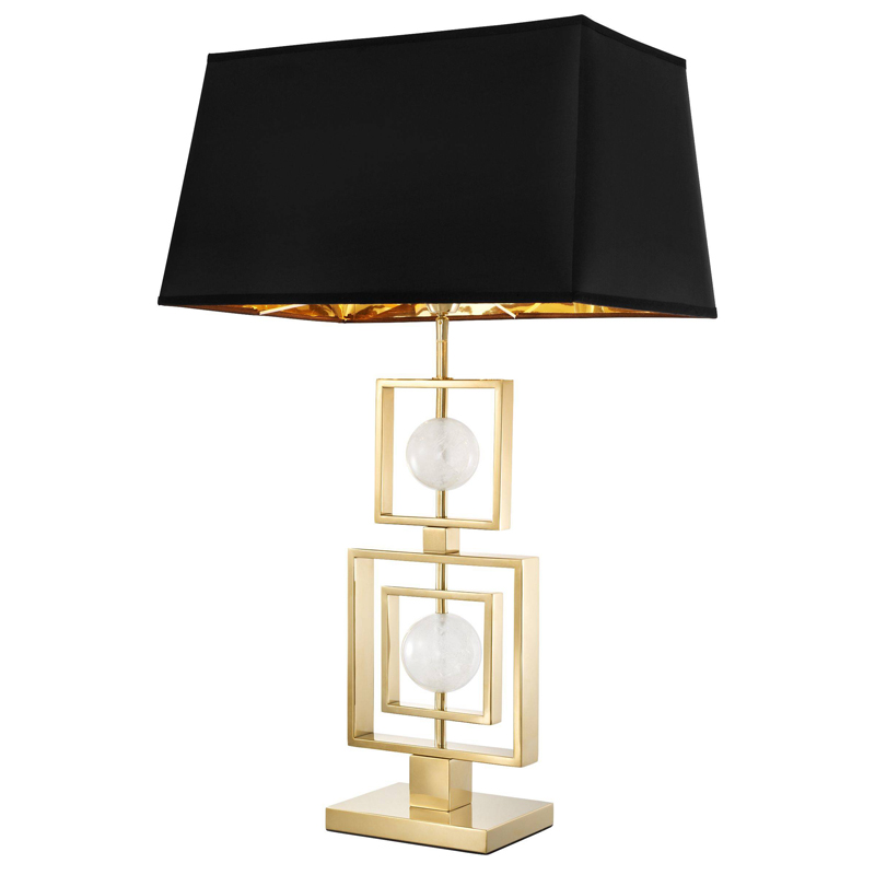 Настольная лампа Eichholtz Table Lamp Avola Золотой Черный Прозрачный белый Настольная лампа Eichholtz Table Lamp Avola Золотой Черный Прозрачный белый в Волгограде | Loft Concept