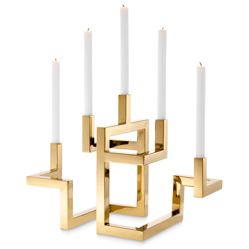 Подсвечник Eichholtz Candle Holder Skyline Латунь Подсвечник Eichholtz Candle Holder Skyline Латунь в Волгограде | Loft Concept