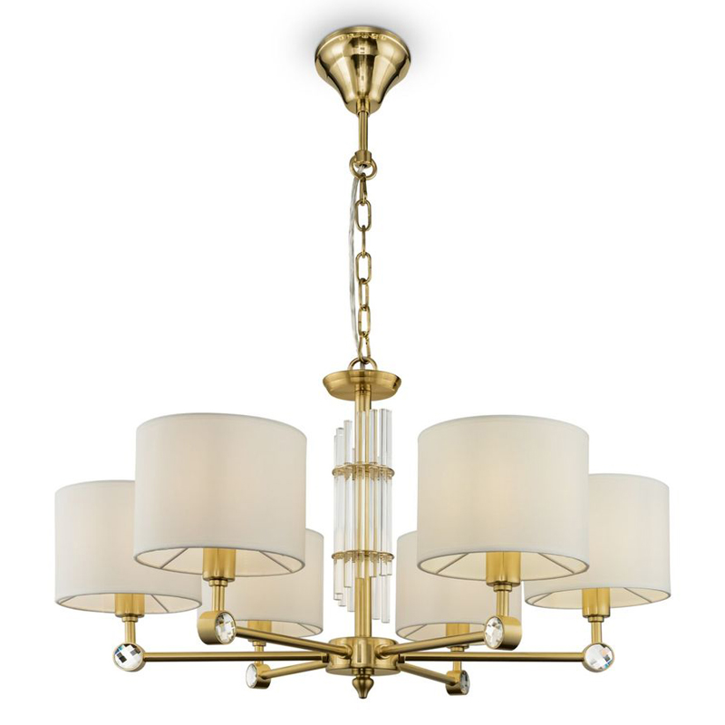 Люстра Aldrich light Chandelier Латунь Белый Люстра Aldrich light Chandelier Латунь Белый в Волгограде | Loft Concept
