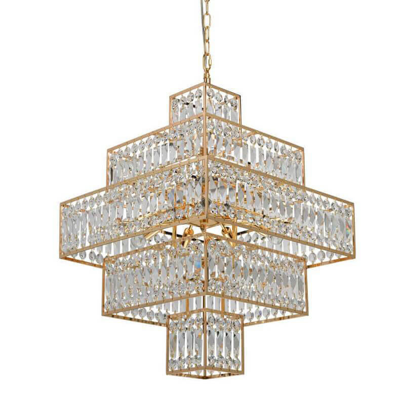 Люстра Crystal Inserts Lamp 16 Прозрачное Стекло Золотой Люстра Crystal Inserts Lamp 16 Прозрачное Стекло Золотой в Волгограде | Loft Concept