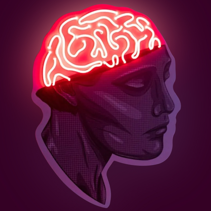 Неоновая настенная лампа Neon Brain Wall Lamp Фиолетовый Красный Неоновая настенная лампа Neon Brain Wall Lamp Фиолетовый Красный в Волгограде | Loft Concept