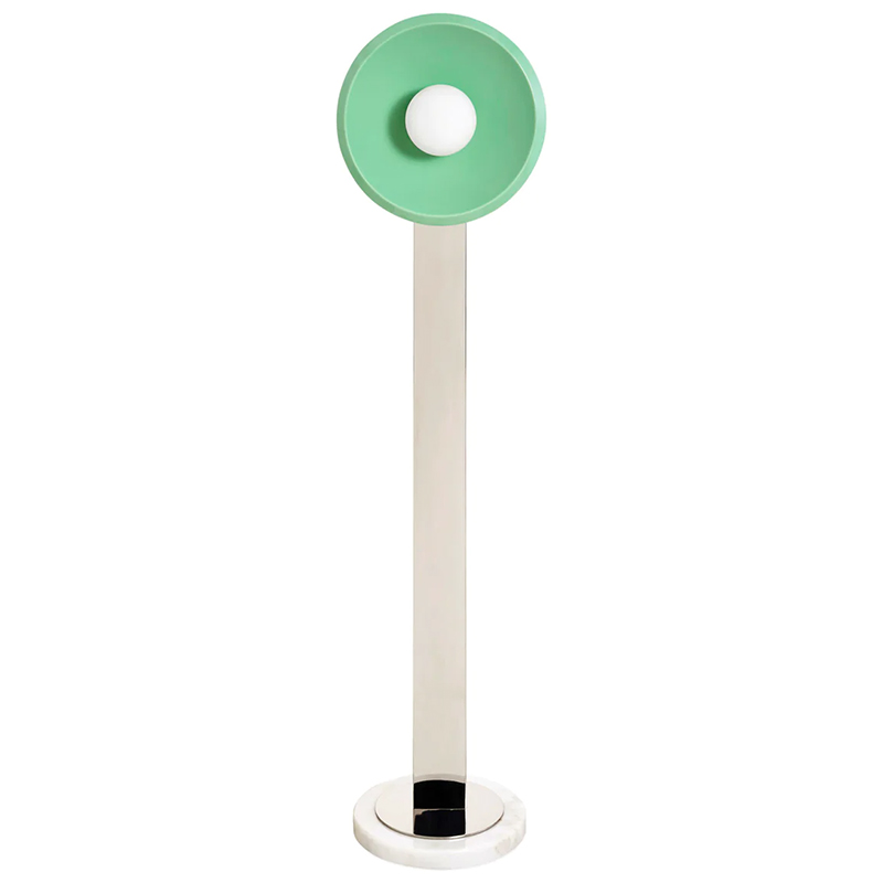 Торшер PEGGY FLOOR LAMP Бирюзовый Зеленый шалфей Белый Мрамор Bianco Никель Торшер PEGGY FLOOR LAMP Бирюзовый Зеленый шалфей Белый Мрамор Bianco Никель в Волгограде | Loft Concept