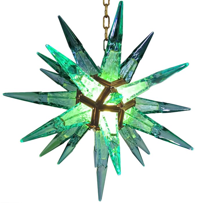 Люстра Chandelier Star Turquoise Латунь Люстра Chandelier Star Turquoise Латунь в Волгограде | Loft Concept