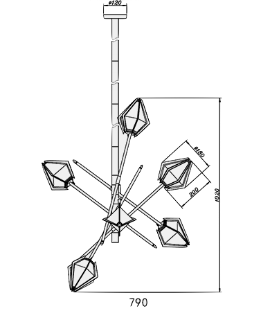 Люстра HARLOW Small Chandelier Gabriel Scott в Волгограде