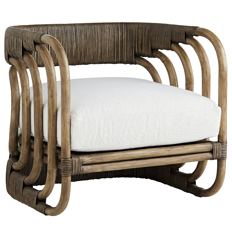 Кресло HAMZA CHAIR Коричневый Молочный Кресло HAMZA CHAIR Коричневый Молочный в Волгограде | Loft Concept