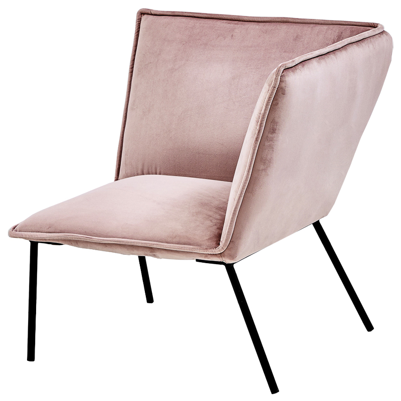 Кресло Corner Armchair pink Розовый пастельный Черный Кресло Corner Armchair pink Розовый пастельный Черный в Волгограде | Loft Concept