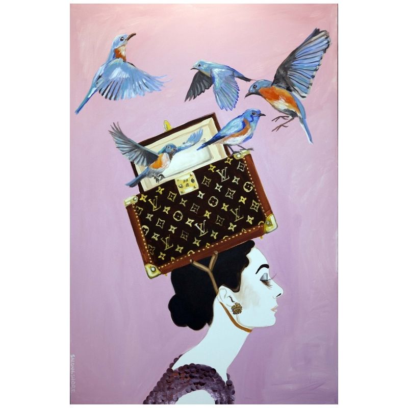 Картина Audrey with Box of Blue Birds Мульти в Волгограде | Loft Concept 
