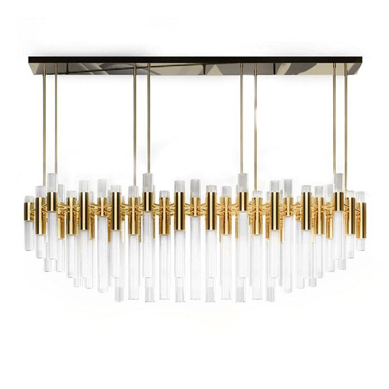 Люстра Luxxu Waterfall Rectangular suspension Глянцевое золото Прозрачное Стекло Люстра Luxxu Waterfall Rectangular suspension Глянцевое золото Прозрачное Стекло в Волгограде | Loft Concept