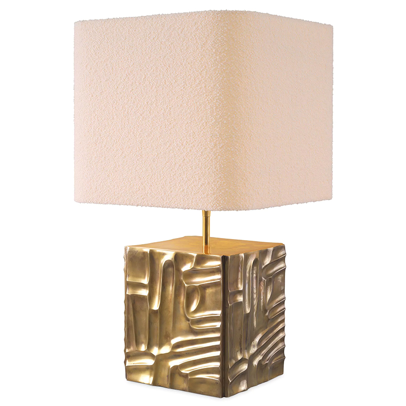 Настольная лампа Eichholtz Table Lamp Oregon Bouclé Латунь Белый Настольная лампа Eichholtz Table Lamp Oregon Bouclé Латунь Белый в Волгограде | Loft Concept