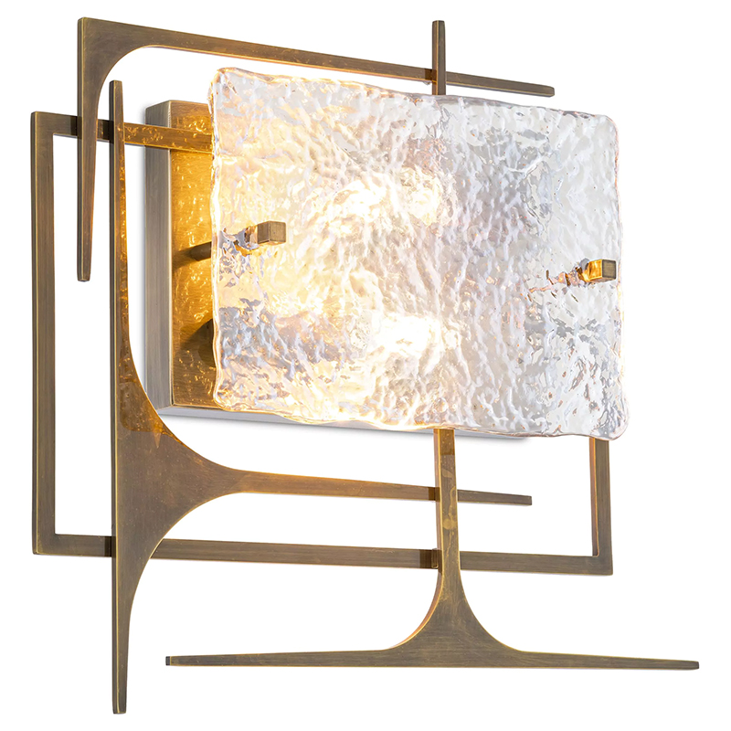 Бра Eichholtz Wall Lamp Zeno Прозрачное Стекло Латунь Бра Eichholtz Wall Lamp Zeno Прозрачное Стекло Латунь в Волгограде | Loft Concept