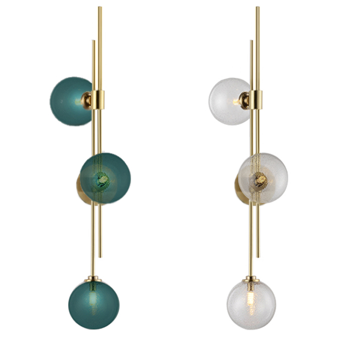 Бра TRILOGY WALL SCONCE Articolo Lighting Латунь Бирюзовый в Волгограде | Loft Concept 