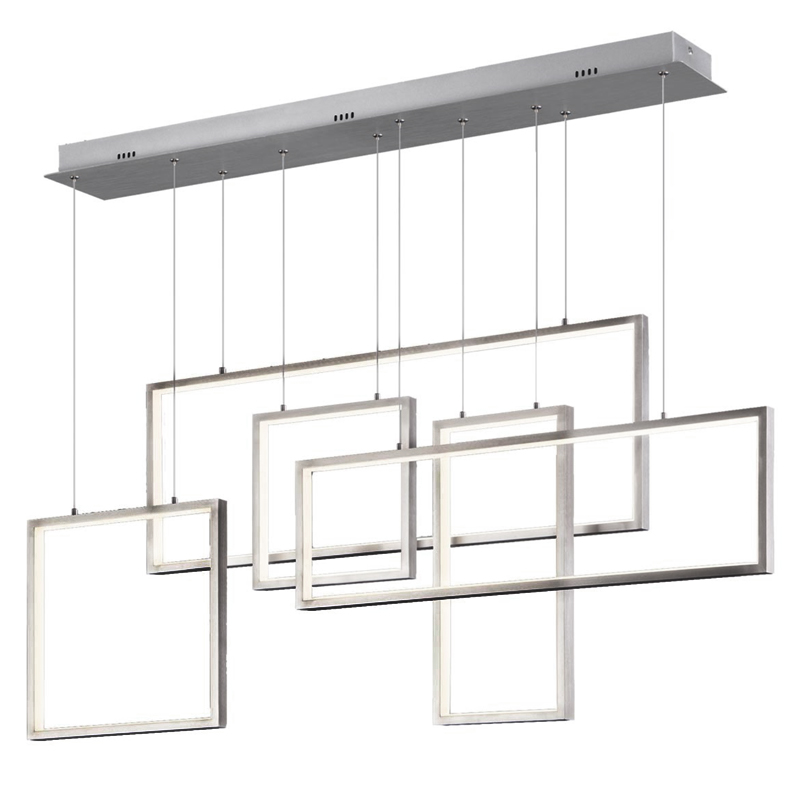 Люстра Rectangle Geometry Chandelier Nickel 5 Никель Сатин Люстра Rectangle Geometry Chandelier Nickel 5 Никель Сатин в Волгограде | Loft Concept