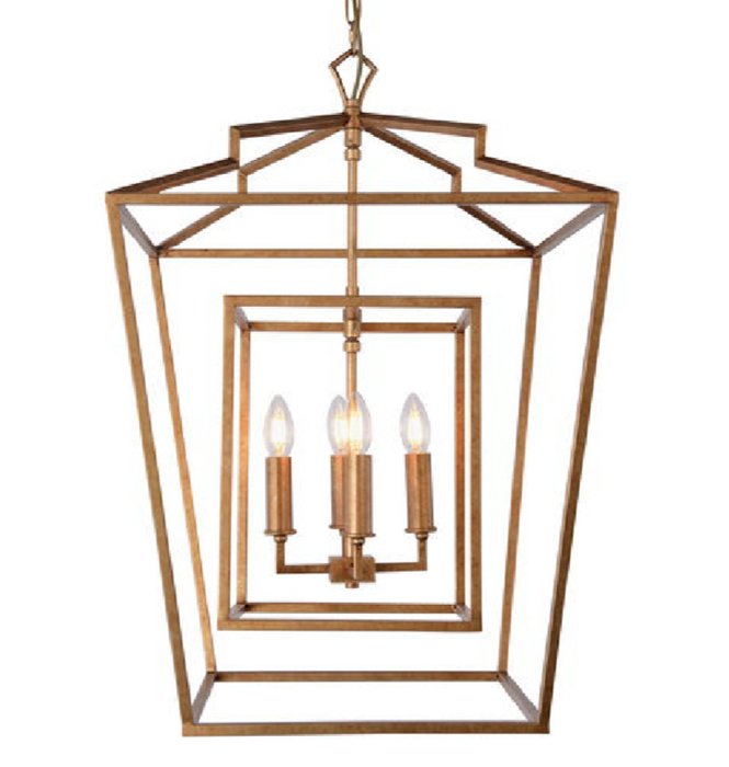 Подвесные светильники Darlana Lantern Chandelier Золотой Подвесные светильники Darlana Lantern Chandelier Золотой в Волгограде | Loft Concept
