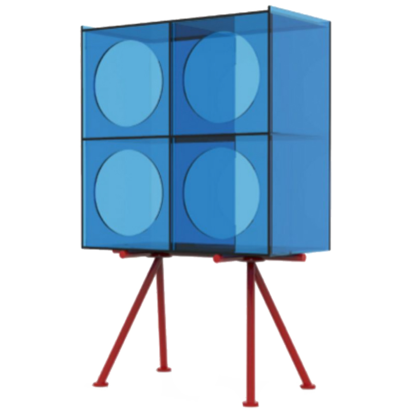 Синий буфет из акрила Blue Acrylic Cupboard Синий Синий буфет из акрила Blue Acrylic Cupboard Синий в Волгограде | Loft Concept