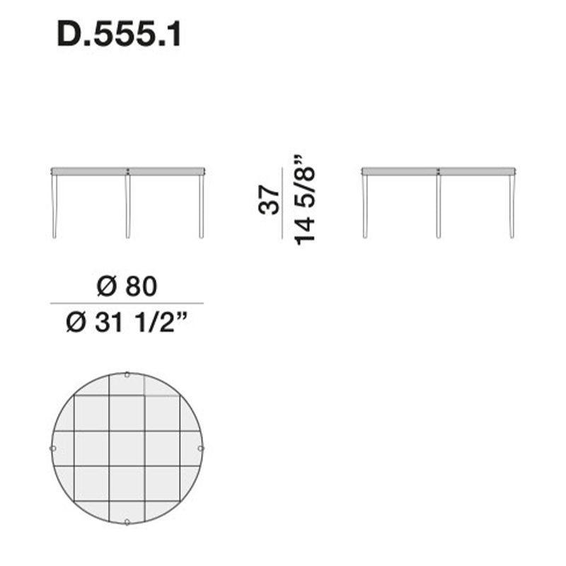 Дизайнерский круглый кофейный стол со стеклянной столешницей Gio Ponti D.555.1 Coffee Table Дизайнерский круглый кофейный стол со стеклянной столешницей Gio Ponti D.555.1 Coffee Table в Волгограде