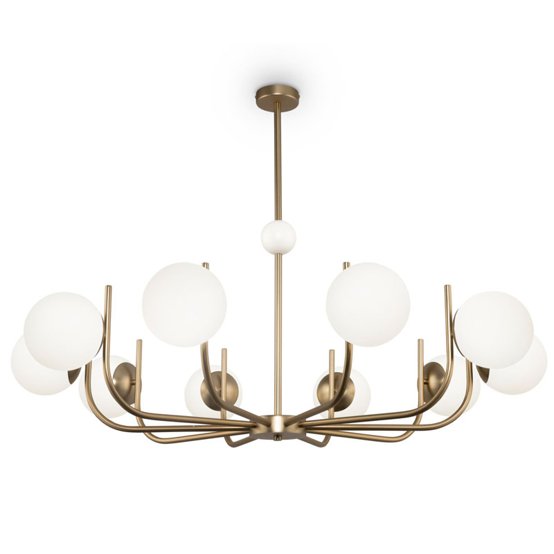 Люстра Felicitat Chandelier 116 Латунь Белый Люстра Felicitat Chandelier 116 Латунь Белый в Волгограде | Loft Concept