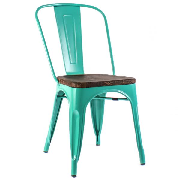 Кухонный стул Tolix Chair Wood Бирюзовый Бирюзовый Коричневый Кухонный стул Tolix Chair Wood Бирюзовый Бирюзовый Коричневый в Волгограде | Loft Concept